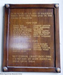 3. Church Memorial plaque John Payne